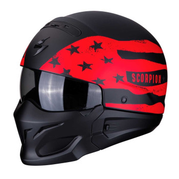 Scorpion Jethelm EXO-Combat Rookie Matt Black/Red